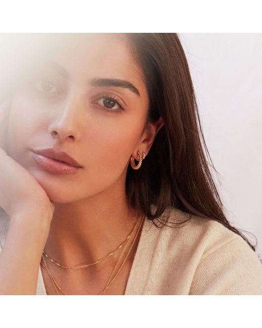 Lily & Roo Metallic Molten Huggie Hoop Earrings