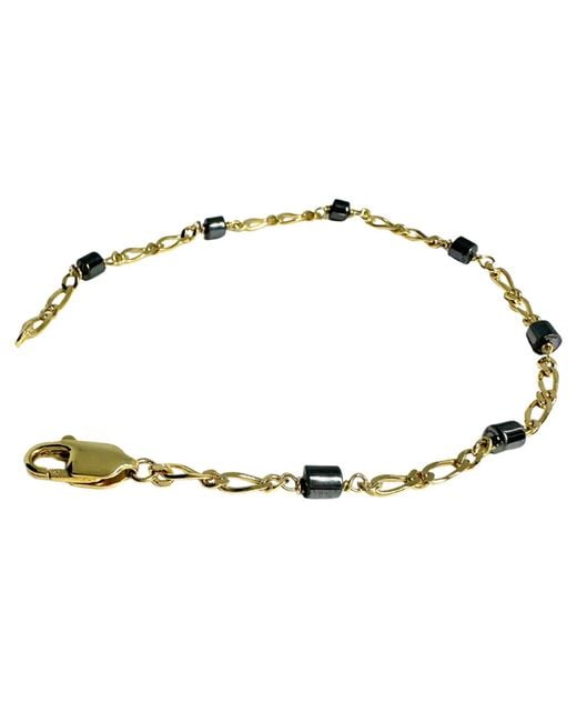 Tg-Jewellery by Tamara Gervasio Metallic Hematite Figaro Chain Bracelet for men