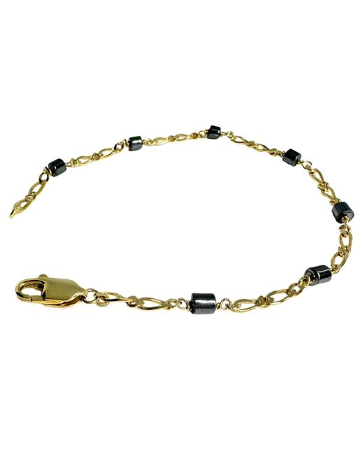 Tg-Jewellery by Tamara Gervasio Metallic Hematite Figaro Chain Bracelet for men