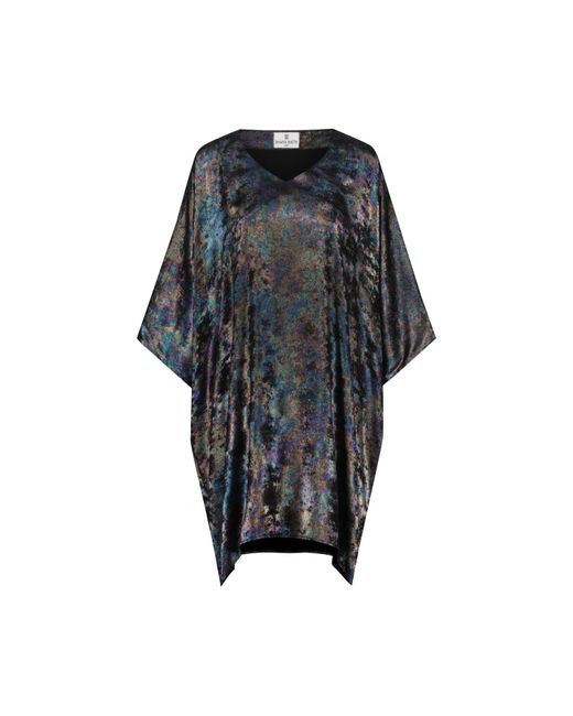 DHARA SHETH DUBAI Black Shadow Of Sequin Shimmer Short Kaftan Party Dress