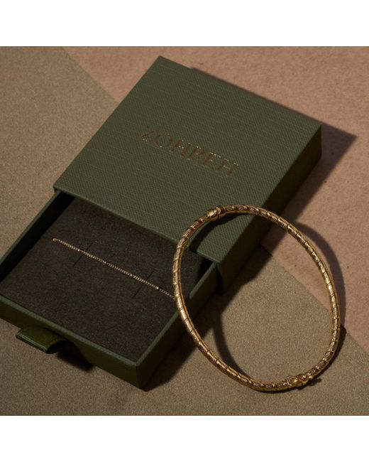 Zohreh Metallic Station Bead Chain Bracelet 9K