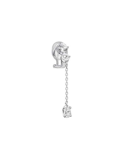 Arte Madrid White Gemma Oval Dangle Earrings
