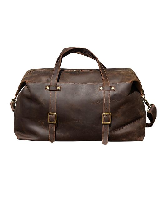 Touri Brown Large Leather Holdall for men