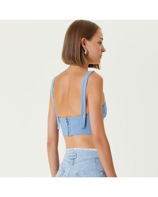 Pcfg Blue Woven Corset Top Baby