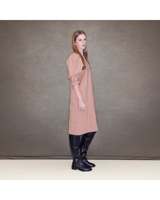 Bianca Popp Brown Neutrals Victorian Sleeves Dress