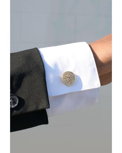 Classicharms Metallic Constantine Regal Round Cufflinks for men