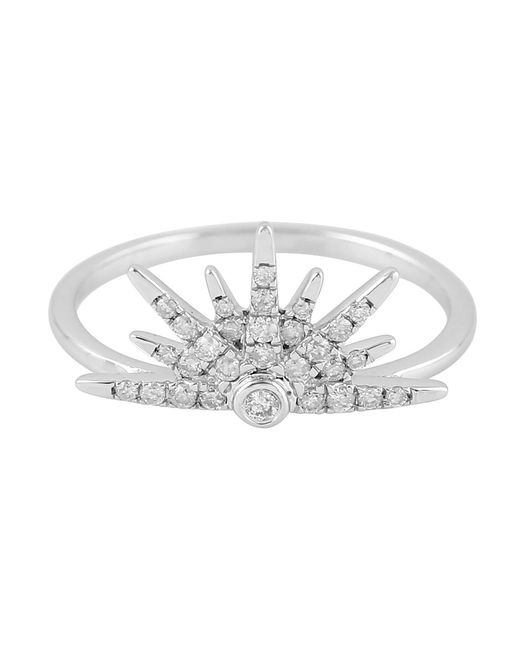 Artisan Metallic Diamond Sunburst Statement Ring