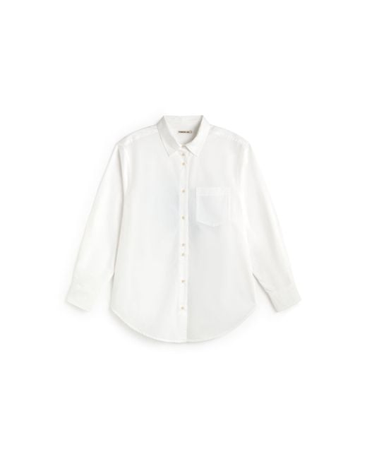 Thinking Mu White Dandelion Odie Oversize Shirt