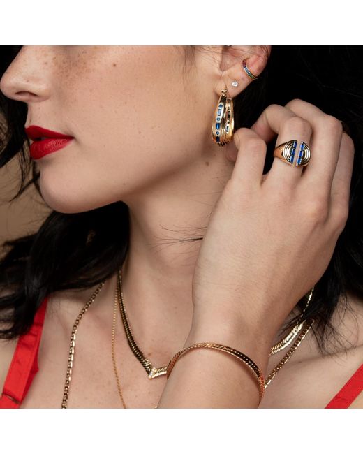 Glamrocks Jewelry Metallic Pavé Ear Cuff