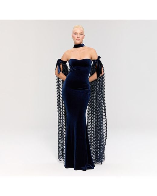 Nur Karaata Blue Hall Of Mirrors Gown