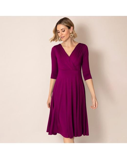 Alie Street London Purple Annie Dress Petite Plum Wine