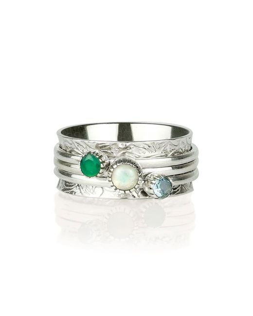 Charlotte's Web Jewellery Green Pure Soul Silver Spinning Ring