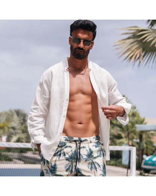 Mihara Blue Swim Trunks for men