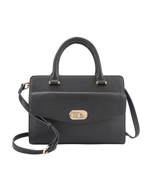 Paul Costelloe Black Eliza Leather Crossbody Bag