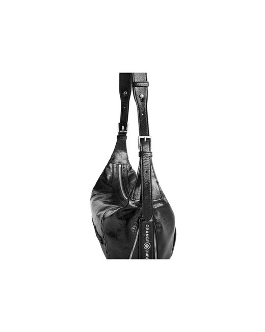 Orange Cube Black Metropolitan Hobo Bag