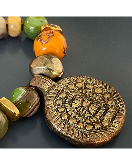 Ebru Jewelry Metallic Vintage Style Unique Bracelet