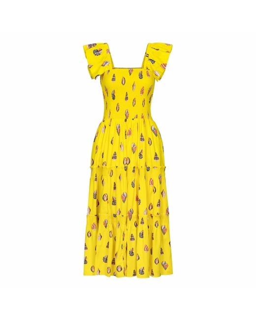 SUNSHINE TIENDA Yellow Shell Rio Dress