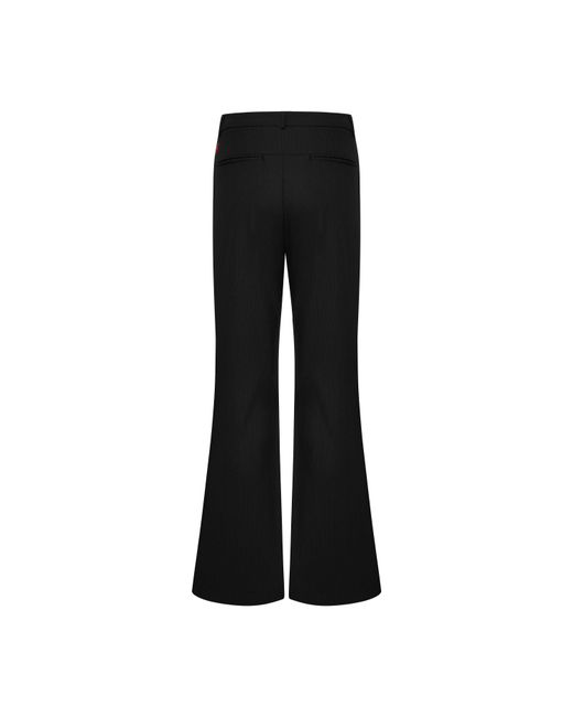 Pcfg Black Striped Woven Flare Pant for men