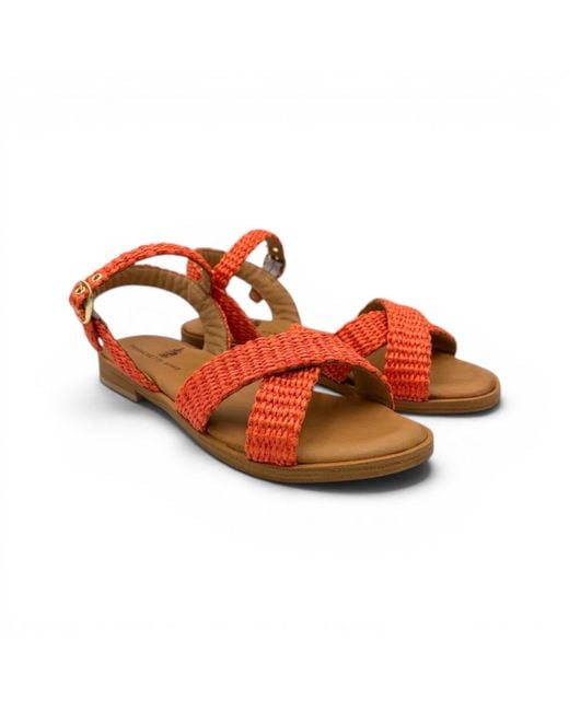 Franchetti Bond Orange Alicia Italian Raffia