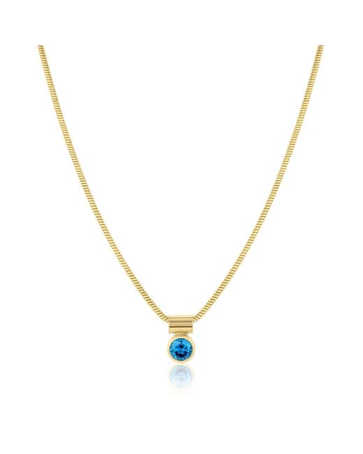 SET & STONES Metallic Ellie Birthstone Necklace- December