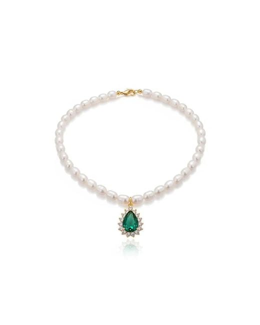 Angel Barocco Metallic Freshwater Choker Pearl Necklace