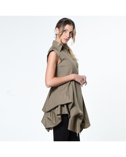 Metamorph Brown Extravagant Cotton Shirt