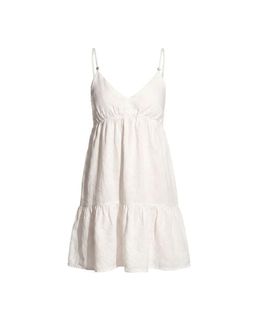 Maison Tangerine White Linen Dress For