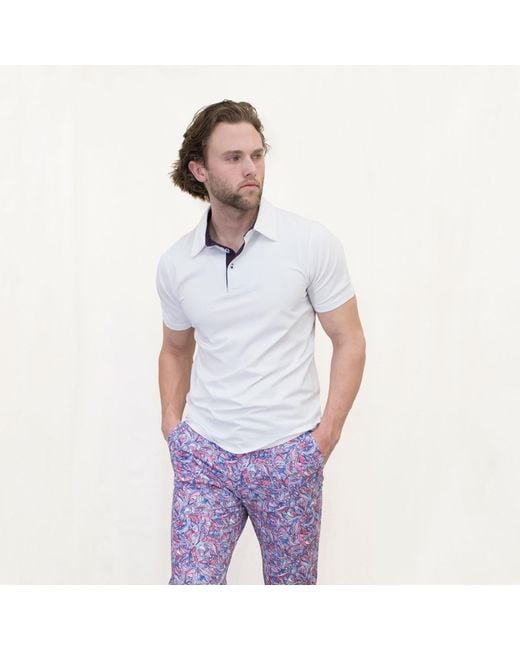 Lords of Harlech White Pietro Polo Shirt for men