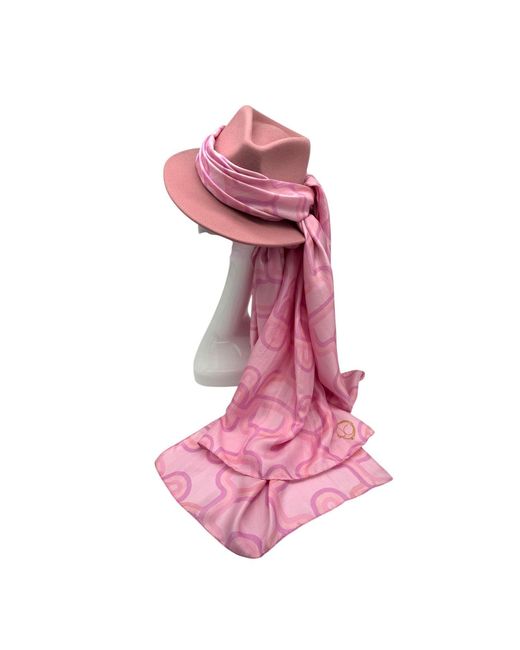 Julia Clancey Pink Fondant Fifi Scarf Fedora Set