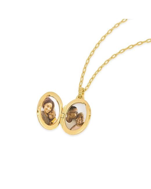 Dower & Hall Metallic Diamond Starburst Oval Locket