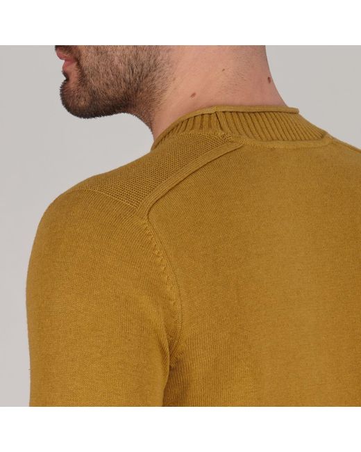 Paul James Knitwear Green Lightweight Cotton Linen Slaithes Saddle Shoulder Jumper for men