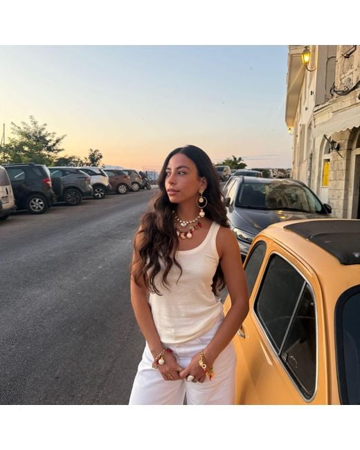 Achala Handcrafted Metallic Meditterenean Inspired Hoop Earrings