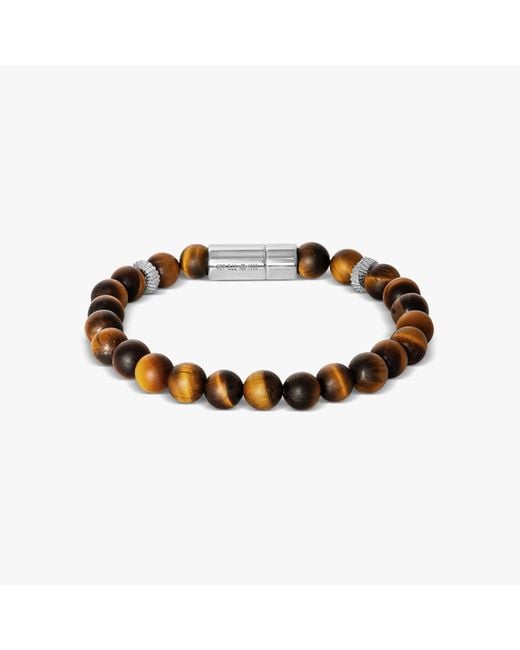 Tateossian Brown Pop Mobius Beaded Bracelet for men