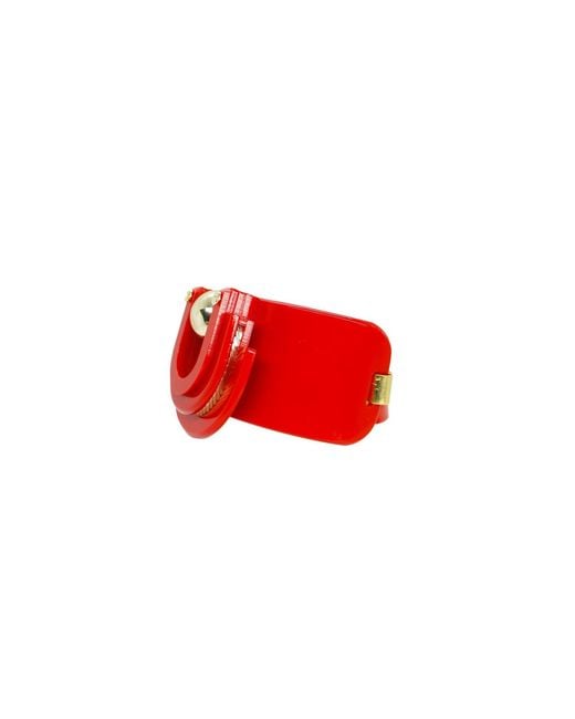 Gissa Bicalho Red Handmade Acrylic Bracelet Craft Verner