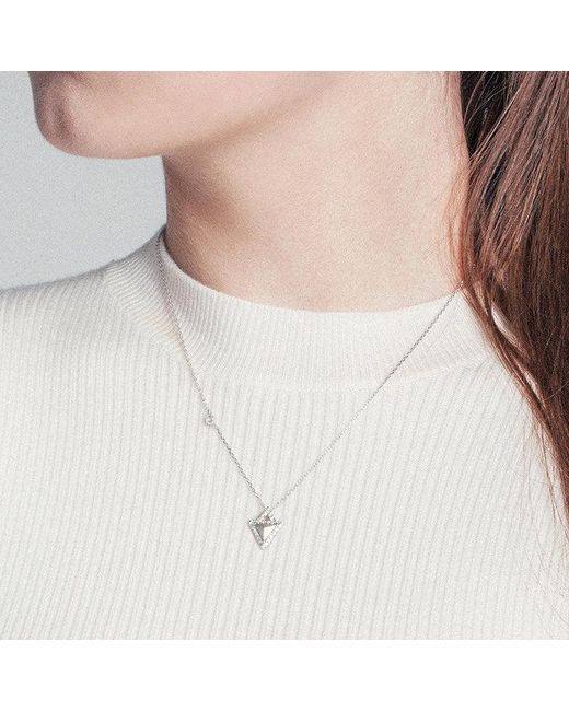 AWNL Metallic Triangle Meteorite Sterling Necklace