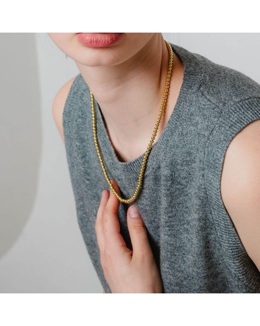 Nazzar Metallic Beaded Sphere Necklace