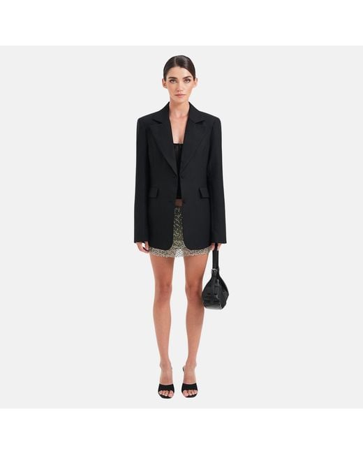 OW Collection Black Astra Mesh Mini Top