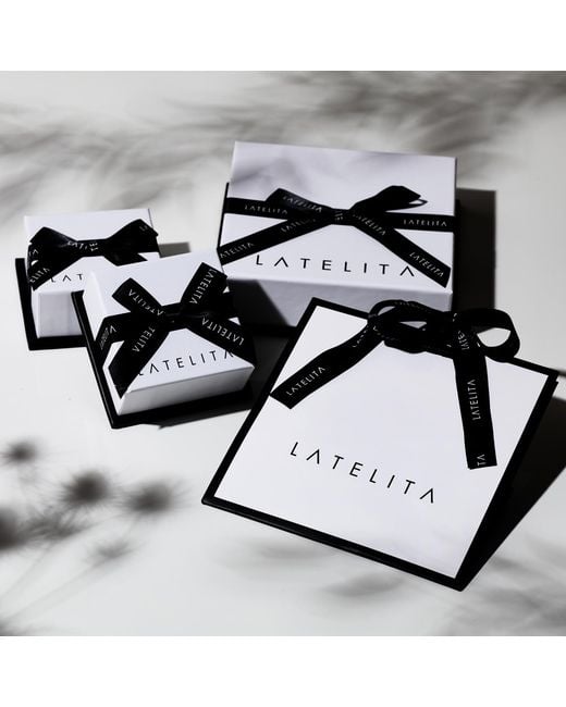 Latelita London Metallic Baroque Pearl Poseidon Gemstone Drop Earrings Aqua Silver