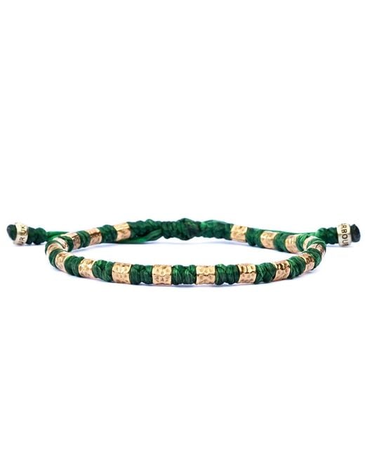 Harbour Uk Green Freya Vermeil Rope Bracelet