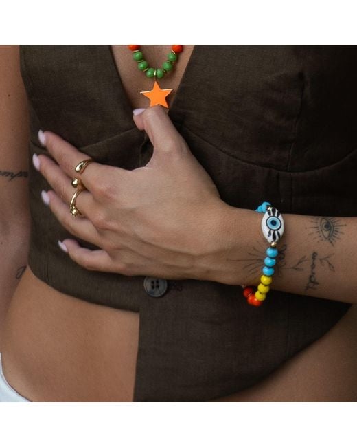 Ebru Jewelry Blue Sun Kissed Evil Eye Joyful Guardian Bracelet