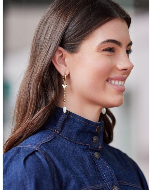 Adriana Pappas Designs Metallic Drops Of Love Earrings