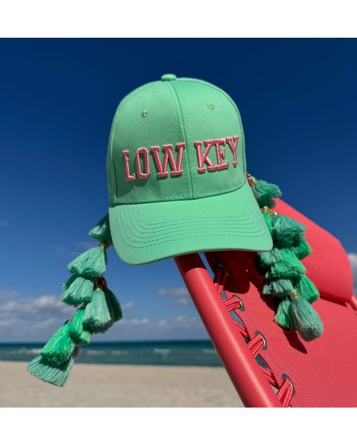 Julia Clancey Green Low Key Mint Tasseltastic Trucker Cap