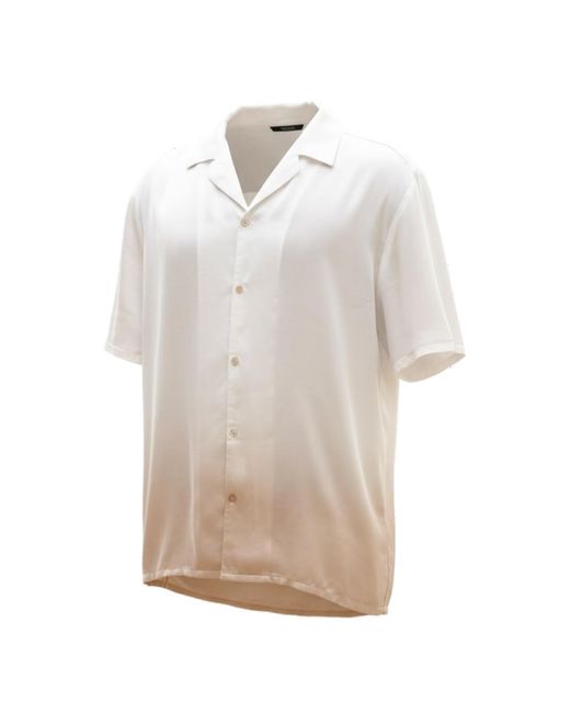 ORIGIN OF HEARTS White Neutrals Solaya Hand-Dyed Satin Resort Shirt for men