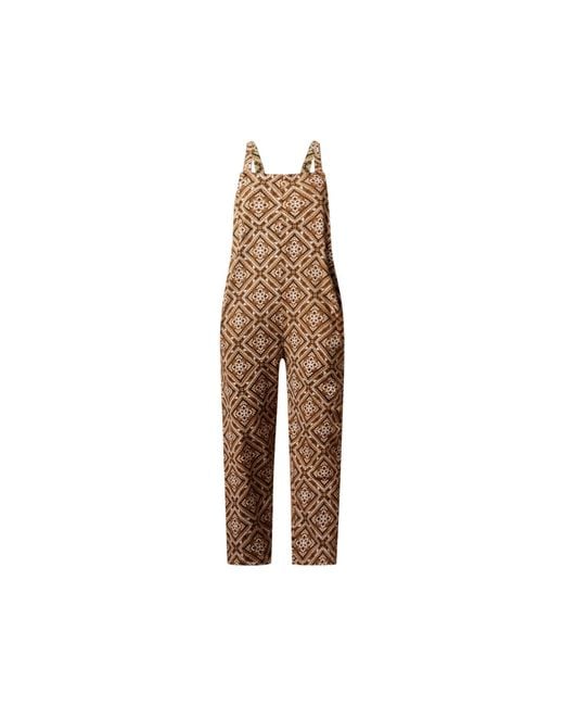 Known Supply Brown Organic Cotton Adjustable Overalls