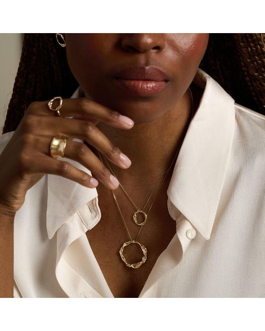 Lulu and Boo Jewellery Metallic Large Molten Halo Solid Necklace
