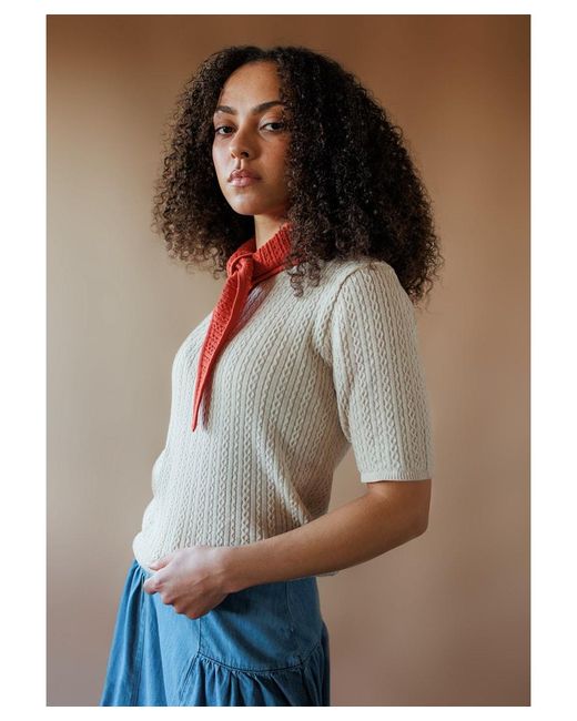 Mabli White Neutrals Tonnog Tee