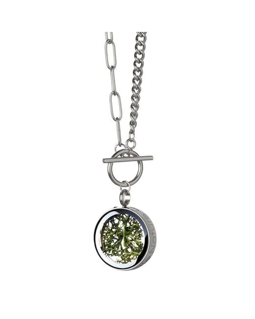 My Little Nature Metallic Handcrafted Moss Necklace With Toggle Clasp
