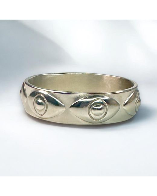 Jagged Halo Jewelry Green Athena Evil Eye Bangle