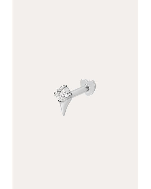 Vanhi White 14K Solid Freya Lab-Grown Diamond Flat Back Stud