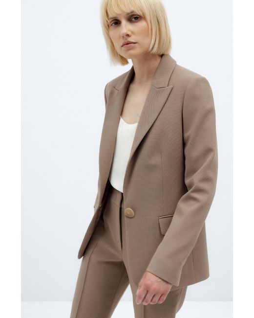 InAvati Brown Single-Breasted Mocha Jacket